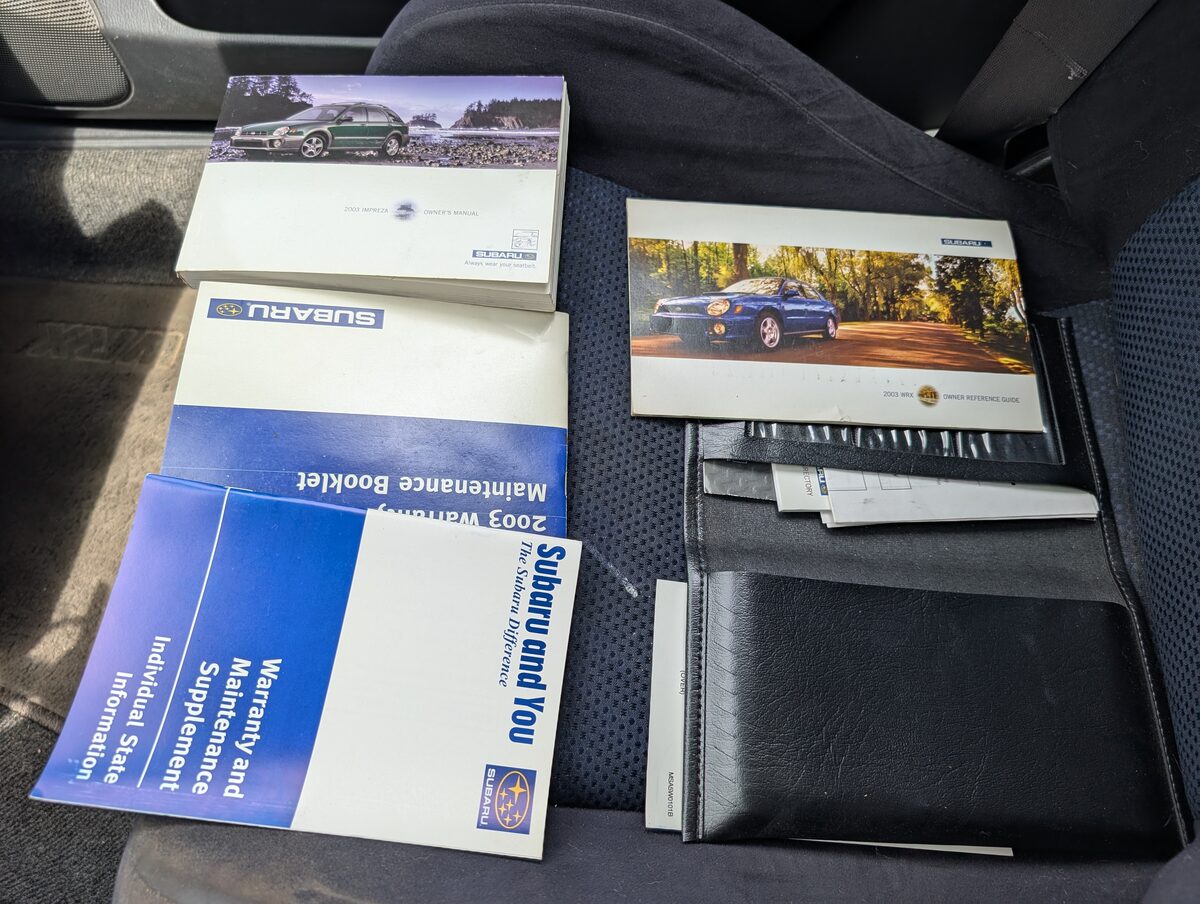 2003 WRX Service Records